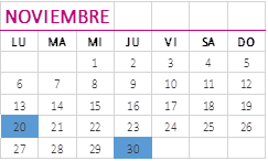 Imagen Calendario noviembre 2017 obligaciones
