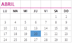 Calendario abril 2017 obligaciones