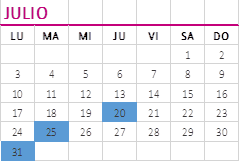 Imagen Calendario julio 2017 obligaciones